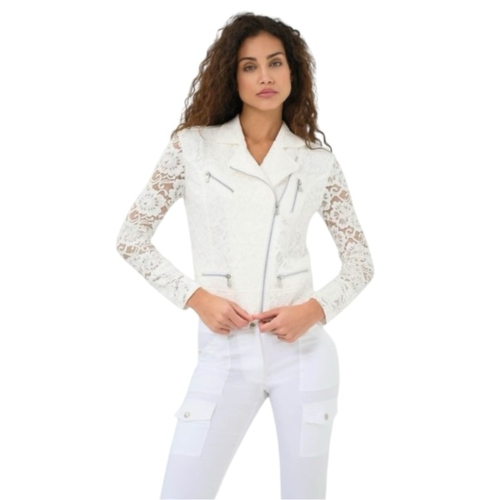 NWT Anatomie Solita Lace Moto Jacket Size Medium SO CUTE